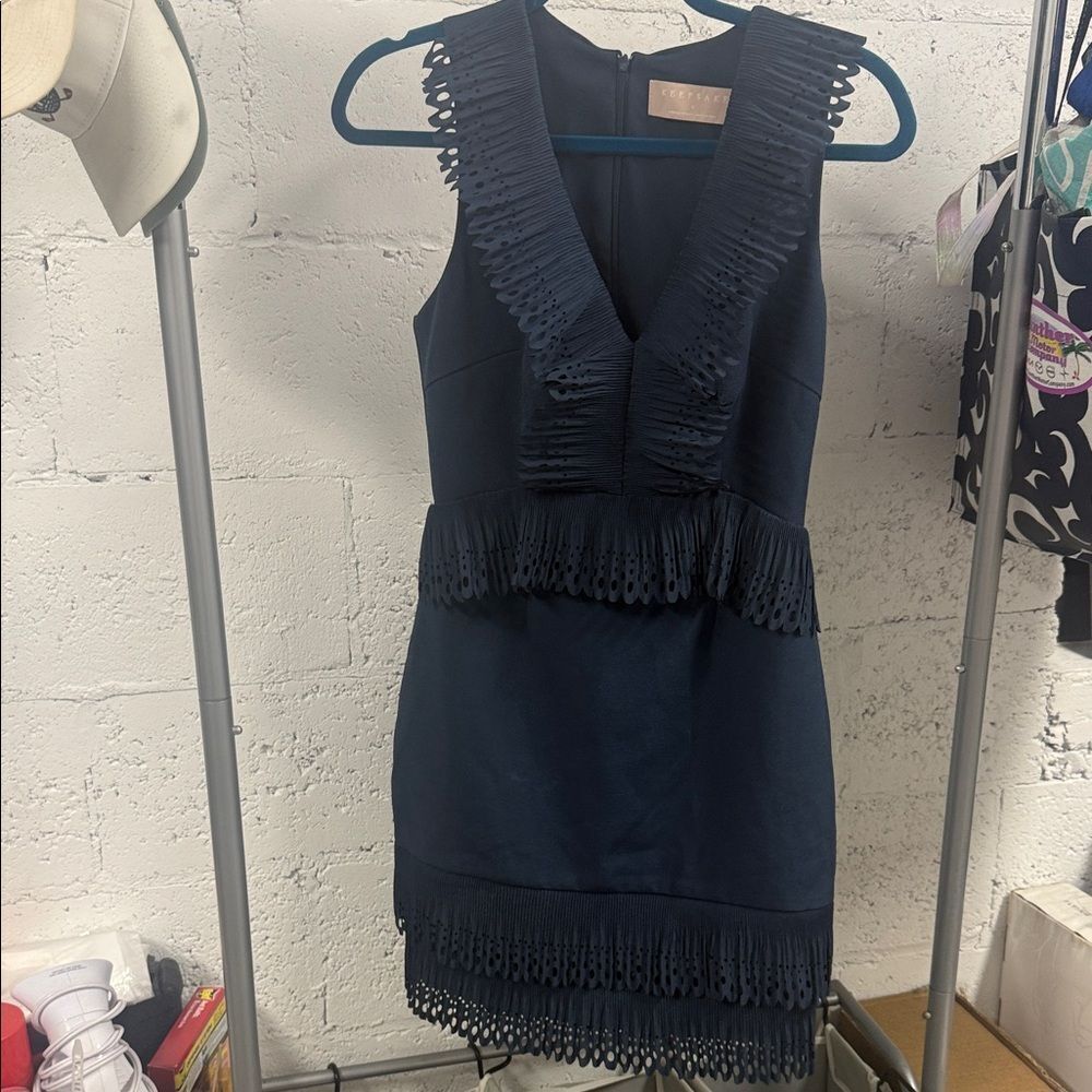 Elegant Navy Blue Sleeveless Dress KEEPSAKE - Size Small - BRAND NEW